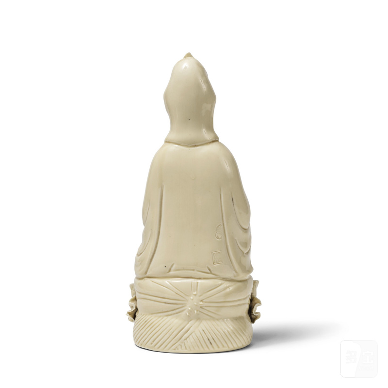 二十世紀 白釉觀音像 | STATUETTE DE GUANYIN EN PORCELAINE BLANC DE CHINE - 图9
